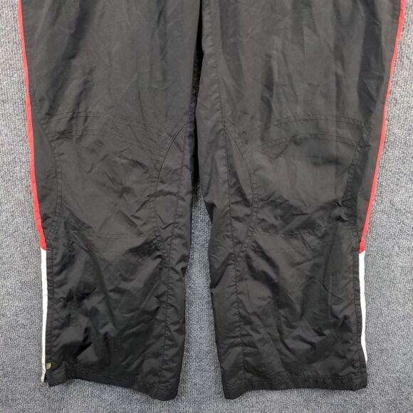 Reebok Men's Athletic Track Pants Black Medium Drawstring Waistband Ankle Zip - Picture 5 of 12